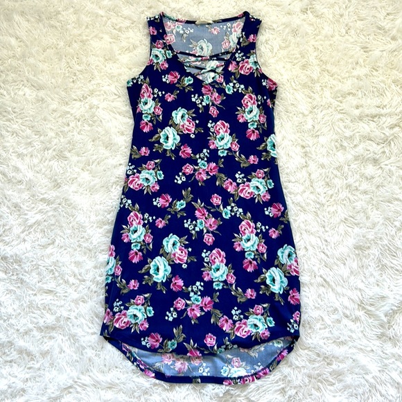 Ultra Flirt Dresses & Skirts - Blue Floral Summer Dress